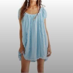 Free People Light Blue Boho Dress